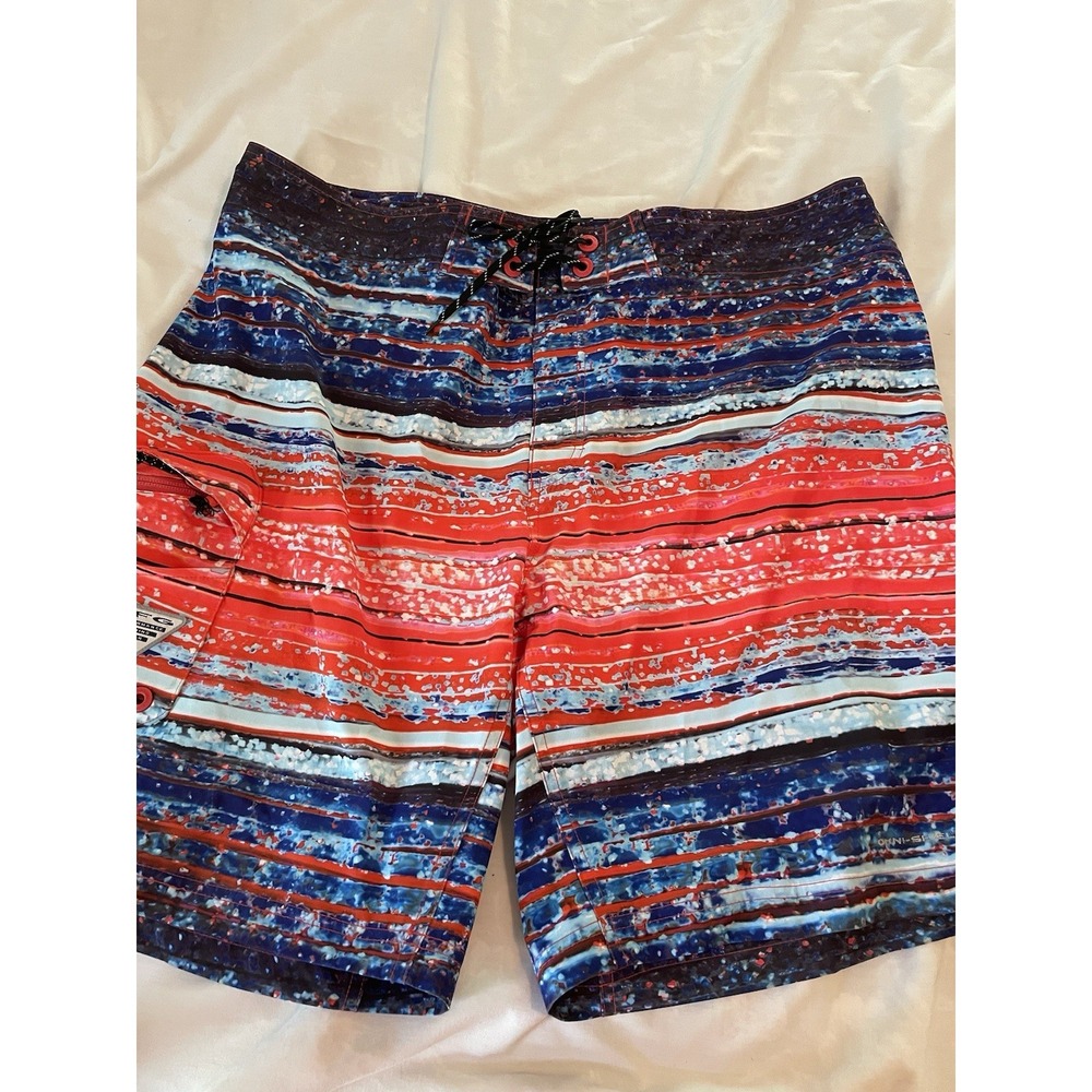 Columbia Swim Trunks Mens 40 Red White Blue PFG Board Shorts Bathing Suit